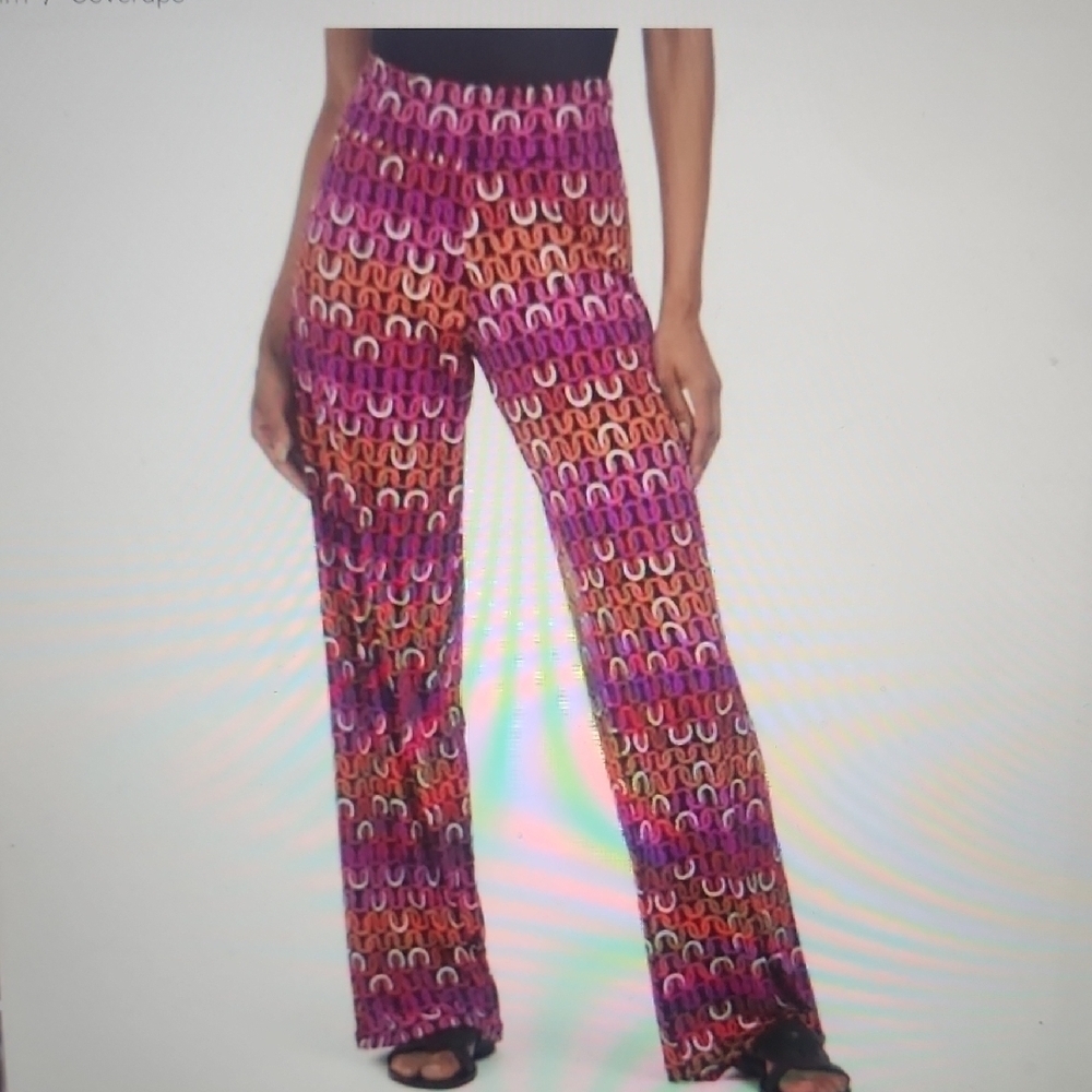 Trina Turk Colorful Wide Leg Echo Beach Pants